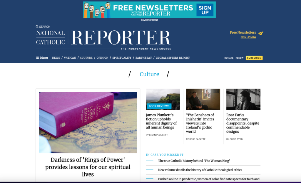 National Catholic Reporter (NCR) Introduces New Look | García Media