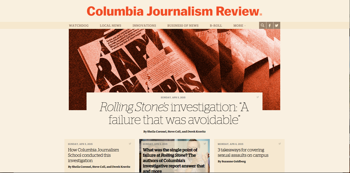 The Rolling Stone Report In Columbia Journalism Review | García Media