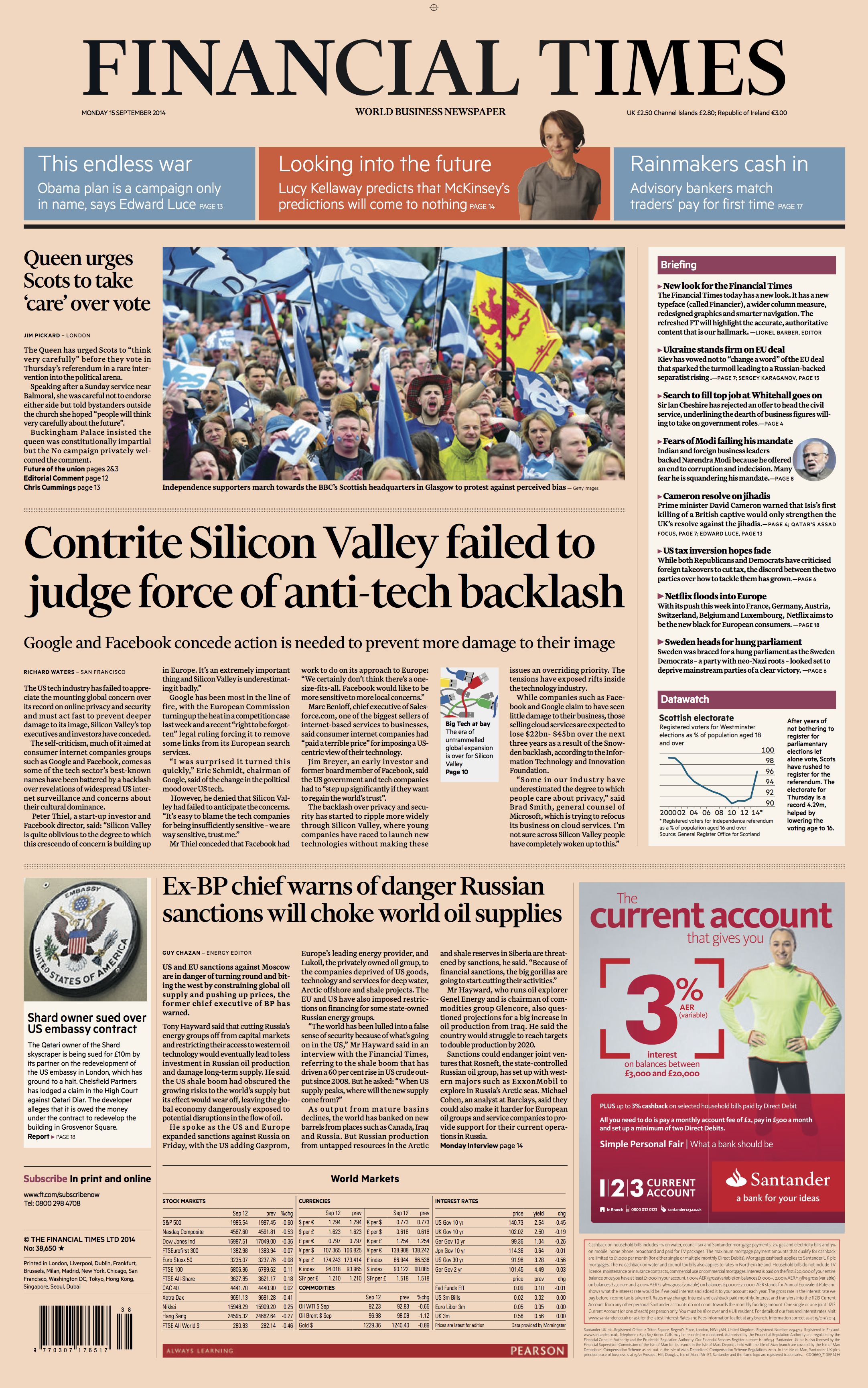 Image result for financial times headlines 2013
