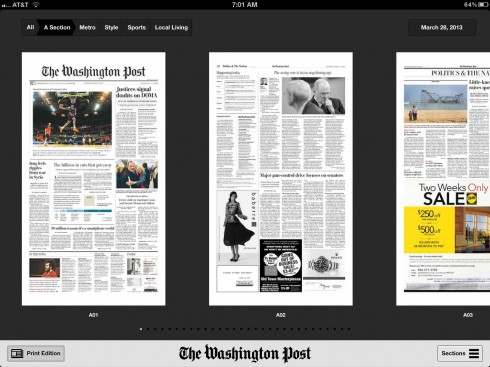 Styrke Stifte bekendtskab Imponerende The Washington Post's new tablet app: highlights and disappointment |  García Media